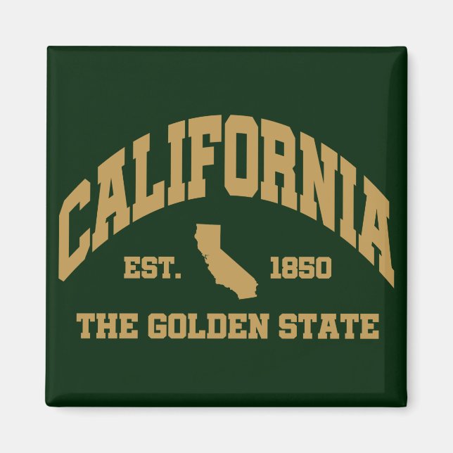 Aimant Californie vintage (Devant)