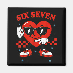 Aimant Câlins Six Seven Cœur 6 7 Mème Garçon Fille Drôle