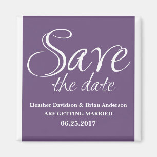Aimant Calligraphie Enregistrer l'aimant de date, violet