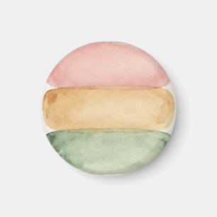 Aimant Calques de blocs de couleur pastel à l'aquarelle