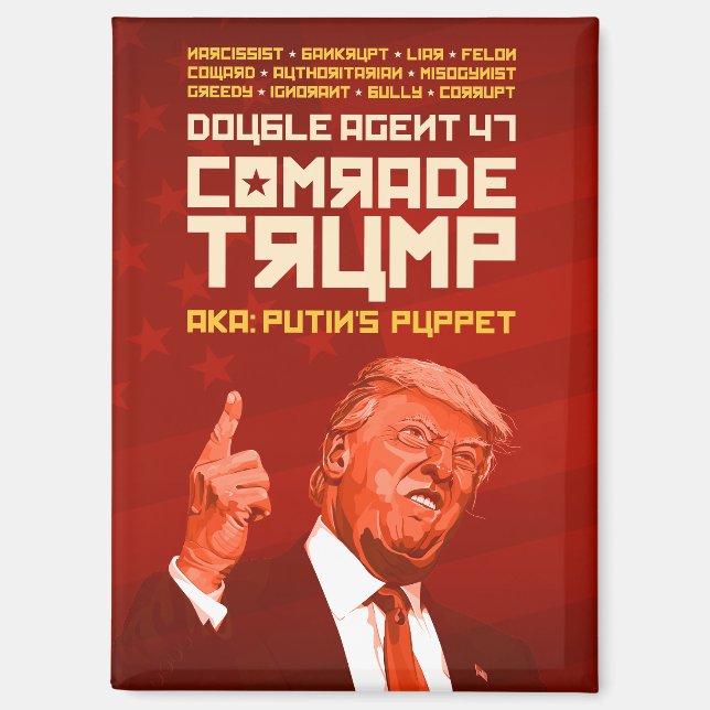 Aimant Camarade Trump : le double agent (la marionnette d (Recto)