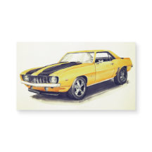 Aimant Camaro Jaune 1969