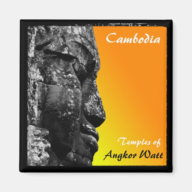 Aimant Cambodge, Angkor Watt, Asie (aimant) (Devant)