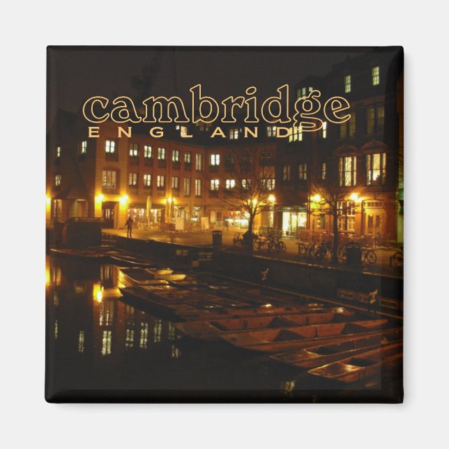 Aimant Cambridge Angleterre scène de nuit Voyage Frigo Ma (Devant)