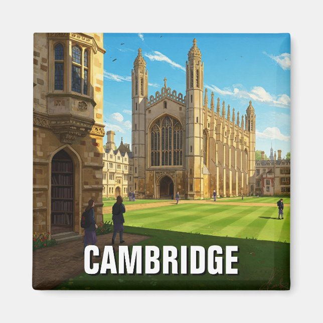 Aimant Cambridge University England Travel (Devant)