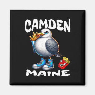 Aimant Camden Maine Drôle Goéland Frites Souvenir