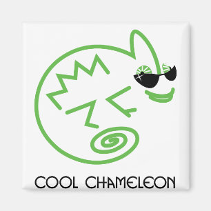 Aimant Caméléon vert frais