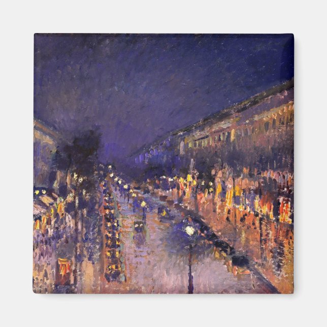 Aimant Camille Pissarro Le Boulevard Montmartre La Nuit (Devant)