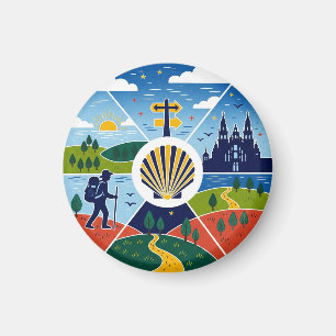 Aimant Camino de Santiago Randonnée