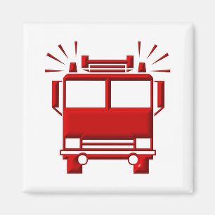 Aimant Camion à feu rouge