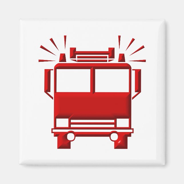 Aimant Camion à feu rouge (Devant)