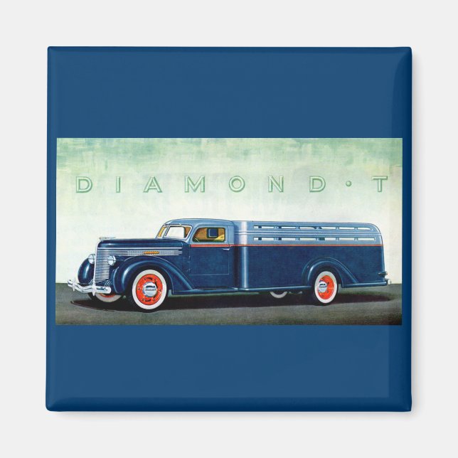 Aimant Camion bleu Diamond T 1937 (Devant)