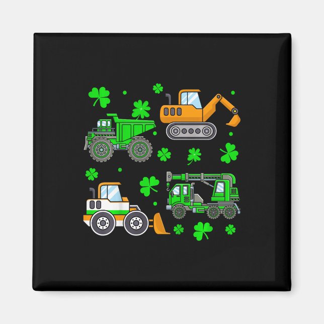 Aimant Camion de construction irlandais pour enfants Cami (Devant)