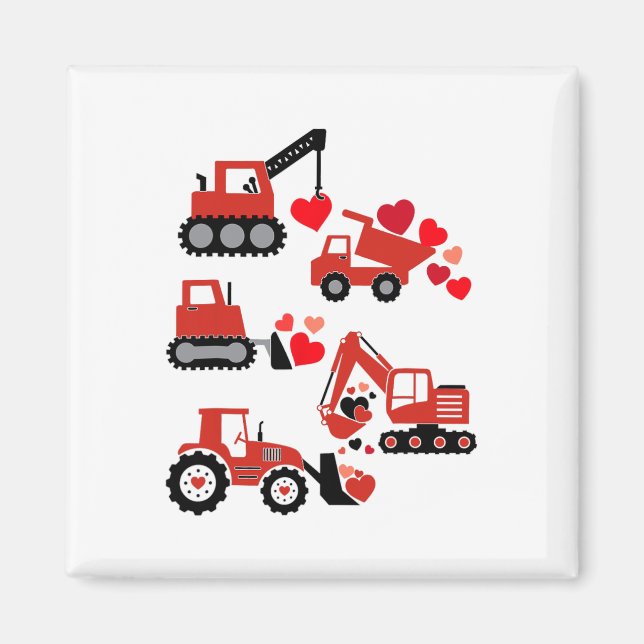 Aimant Camion de construction je vous trouve drôle enfant (Devant)
