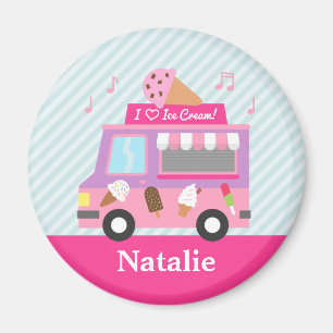Aimant Camion de Glace Coloré et Mignon pour Filles