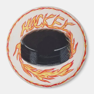 Aimant Camion de hockey en feu