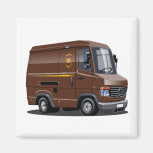 Aimant Camion de livraison de dessin