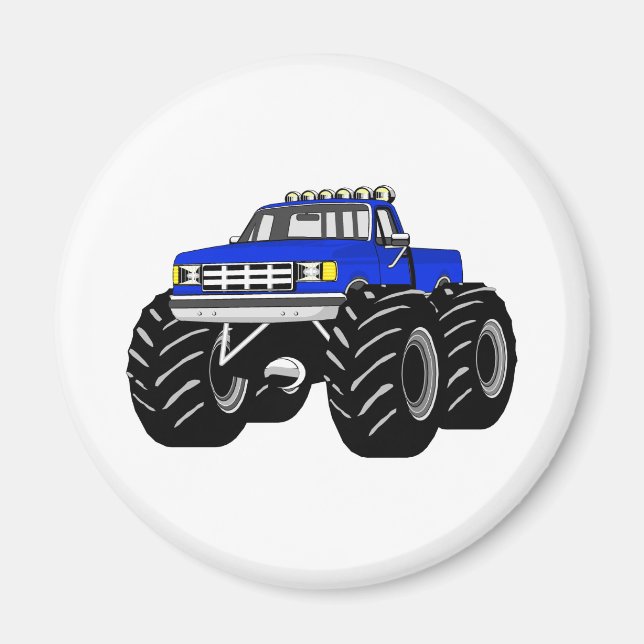 AIMANT CAMION DE MONSTRE BLEU (Devant)