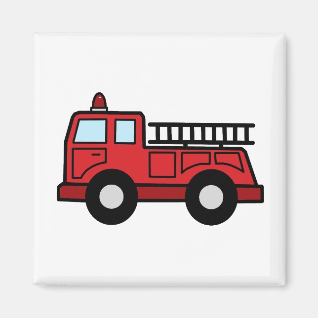 Aimant Camion de pompiers clip art véhicule d'urgence cam (Devant)