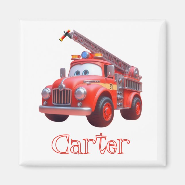 Aimant Camion de pompiers mignon (Devant)