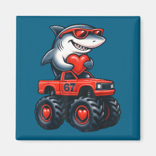 Aimant Camion de Shark pour la Saint-Valentin Minimal