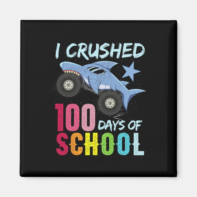 Aimant Camion Monster De Requin 100 Jours De Vêtements Sc (Devant)