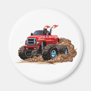 Aimant Camion monstre de dessin animé