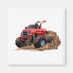 Aimant Camion monstre de dessin animé