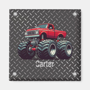 Aimant Camion monstre rouge