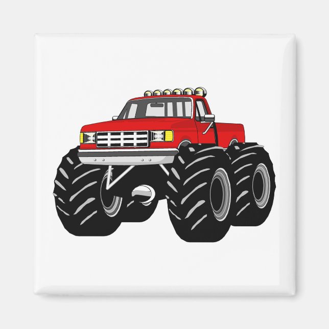 AIMANT CAMION MONSTRE ROUGE (Devant)