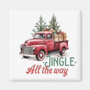 Aimant Camion vintage "Jingle All Way"
