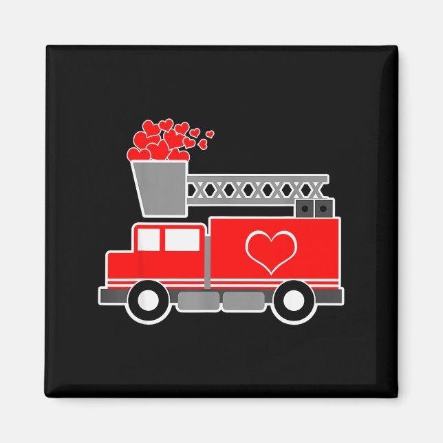 Aimant Camions de pompiers de l'amour en quantité - Saint (Devant)