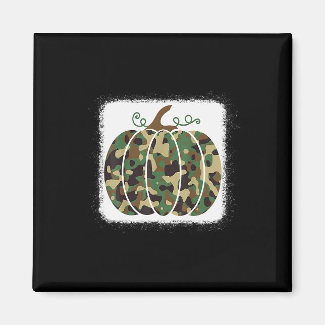 Aimant Camo Branché Imprimer Citrouille mignon Cadeau Aut (Devant)