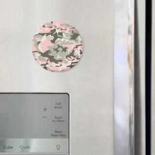 Aimant Camouflage rose et vert, Militaire, Armée