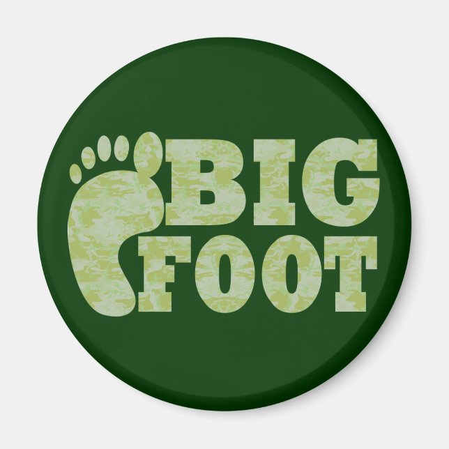Aimant Camouflage vert Texte Bigfoot (Devant)
