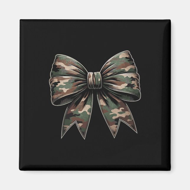 Aimant Camouflage Vieux Camo Bow Camo Femmes Coquette Bow (Devant)