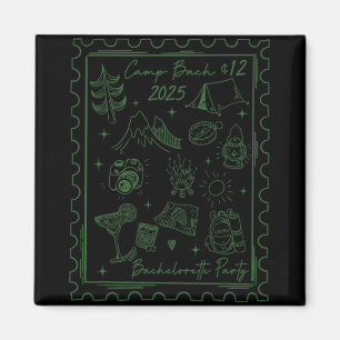 Aimant Camp Bach 2025 Team Bride Retro Camping Bacheloret