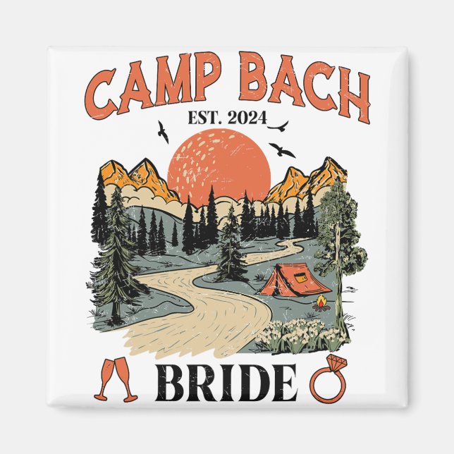 Aimant Camp Bach Bride Randonnée Camping Enterrement de V (Devant)