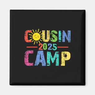 Aimant Camp Cousin 2025 Camping Campfire Vacances d'été