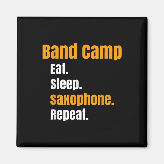 Aimant Camp de bande Manger Saxophone Saxophone Répéter É (Devant)