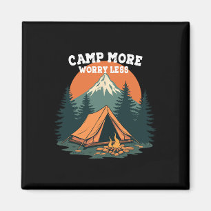 Aimant Camp Plus Inquiétude Moins Design Rétro Thème Camp
