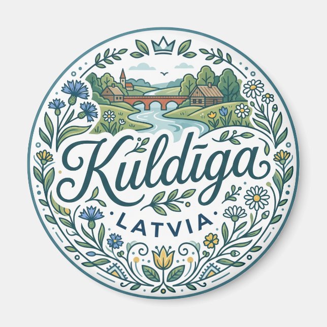 Aimant Campagne de Kuldīga Lettonie (Devant)