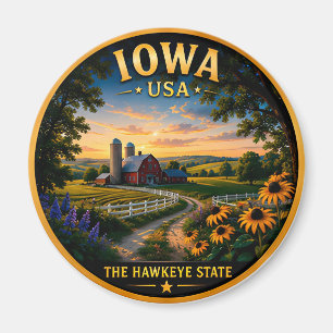 Aimant Campagne fière de l'Iowa Hawkeye State 🌻