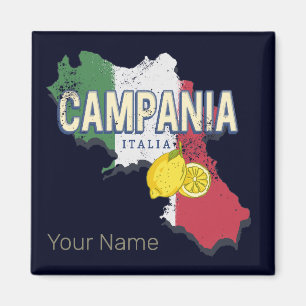 Aimant Campanie Italie Région Rétro Carte Souvenir Vintag