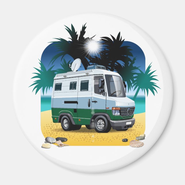 Aimant Camper de dessin (Devant)