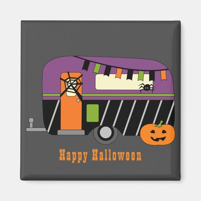 Aimant Camper RV Halloween (Devant)