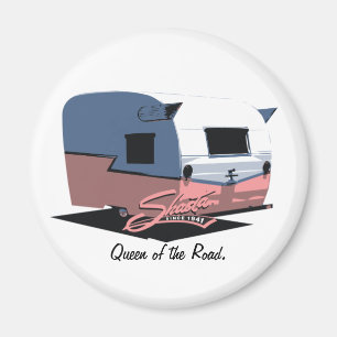 Aimant Campeur vintage rv - rose de Shasta