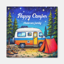 Camping Camper Blue Green Nature Randonnée