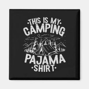 Aimant Camping drôle heureux de faire de la randonnée en