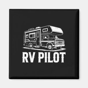 Aimant Camping en camping-car, camping-car, pilote de cam